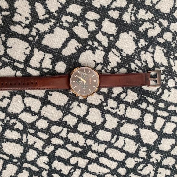 Fossil brown leather man watch